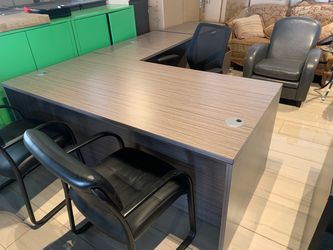 Desk l shape 60”x66” gray