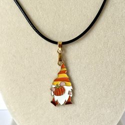 Fall Pumpkin Gnome Necklace 🎃 