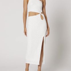 winona TALEI MIDI DRESS  The Winona TALEI MIDI DRESS in size 6 XS is a versatile and elegant option for various occasions. This sleeveless dress featu