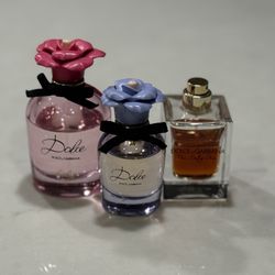 Dolce And Gabbana Perfume, 3 Bottles Used 