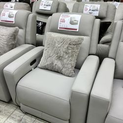 Wren Zero Gravity Power Leather Recliner with Power Headrest