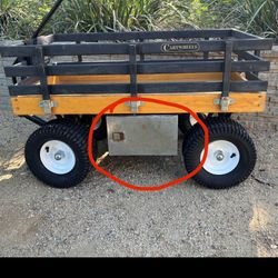 Rare Heavy Duty Wagon Cart Undercarriage Double Door Access Metal Storage Box With Push To Open Mechanism