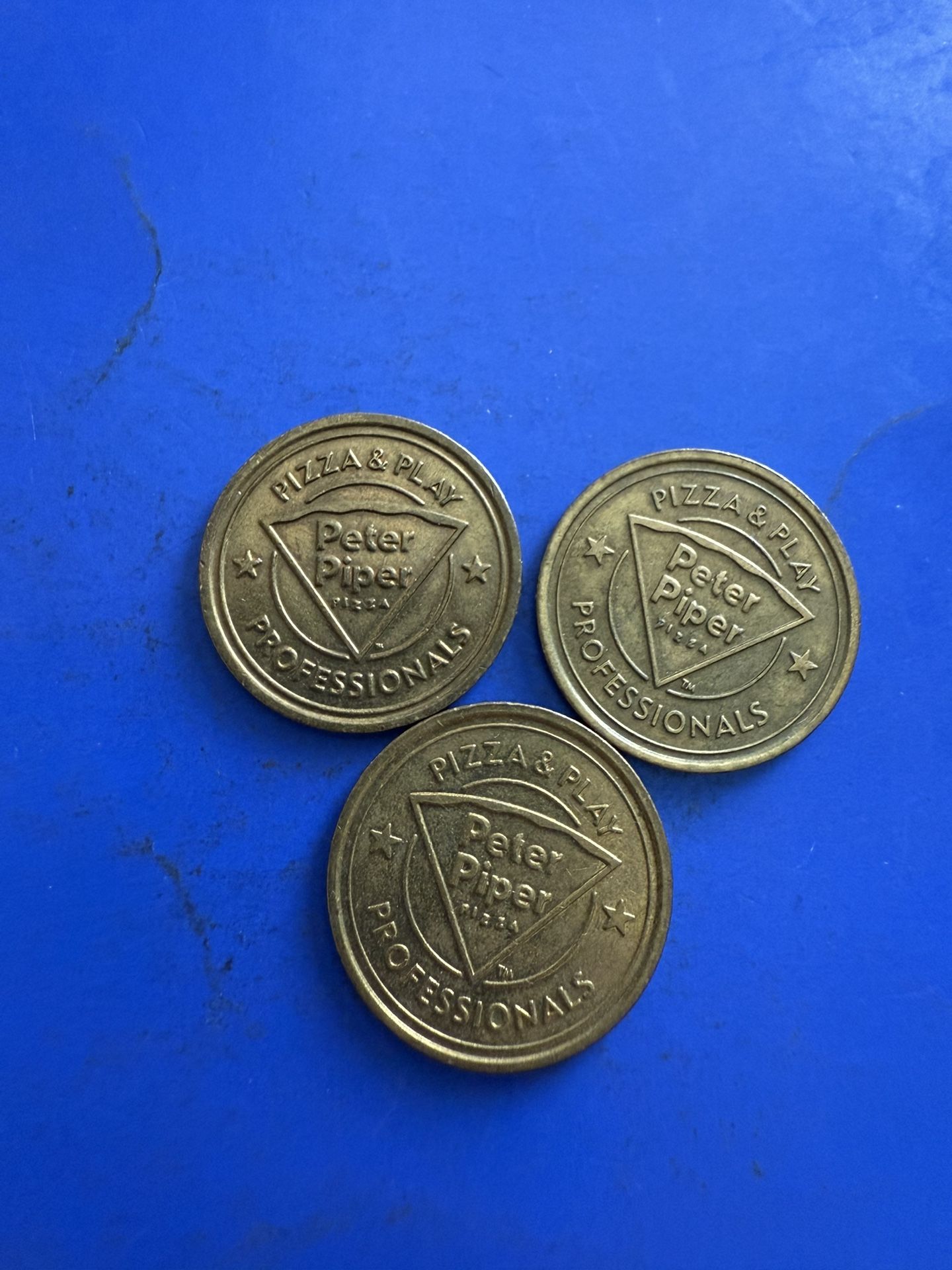 3- Of The Peter Piper Pizza & Play Professional Arcade Tokens
