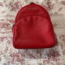 Michael Kors Abbey Bright Red Backpack