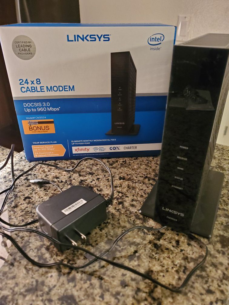 Linksys 24x8 cable modem