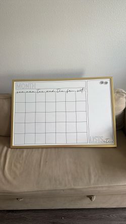 Sheffield Home Gold X-Large Dry Erase Calendar