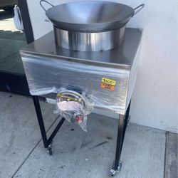 High Pressure Burner With Wok And Detacable Legs And Wheels Perfect For Catering