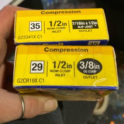 Compression angle valves