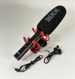 Rode VideoMic NTG Black/Red Shotgun Microphone Camera Mount - USB-C - Working