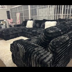 Brand New Super Plush Comfy Corduroy Sectional Set 
