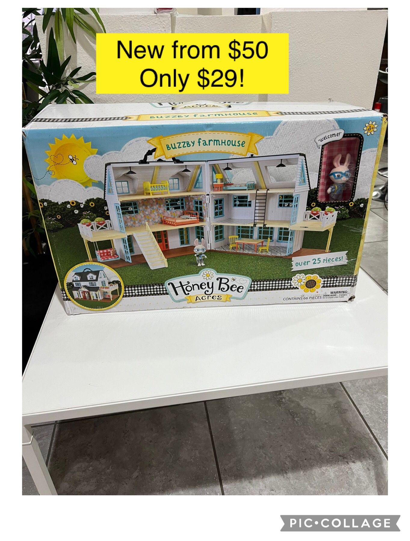New Honey Bee Acres Buzzby Farmhouse Doll Playset & Mini Figure kids toy