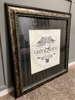 Large Framed Chateau Laurent Wall Art – 36” x 34”
