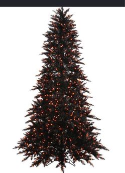 HALLOWEEN 🎃 tree (black with orange LED lights)