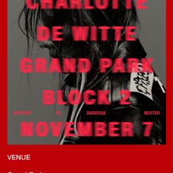 CHARLOTTE DE WITTE November 7  Tonight Grand Park Tickets For Tonight Show 