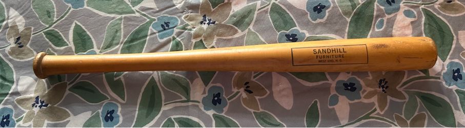 Vintage Sandhill Furniture Wooden Mini Advertising Baseball Bat
