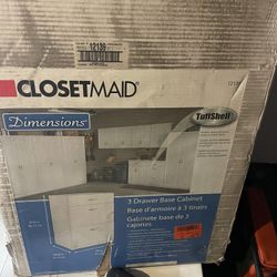 Closet, maid, three drawer cabinets