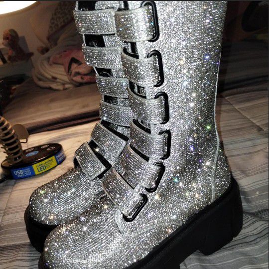 Club Exx Ice Breaker Combat Boots - Brand New with Tags - Completely Sold Out on Dolls Kill