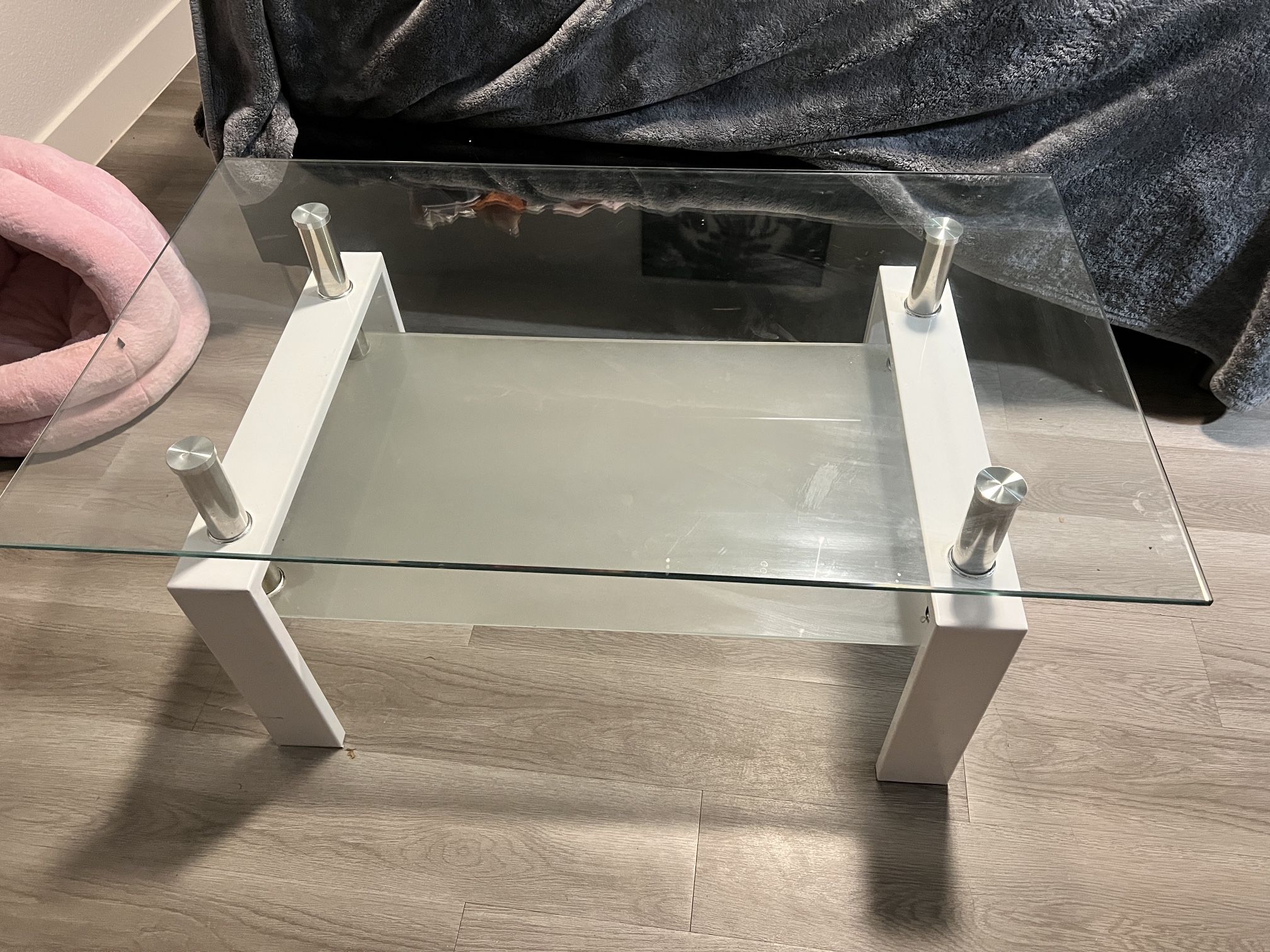 White/Glass Coffee Table