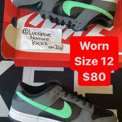 Size 12 “Green Glow” Nike Dunk Low