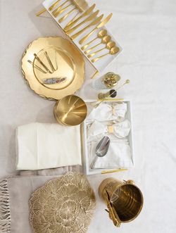 Complete Dinner Party Set — GOLD or SILVER — Serves 4 to 30 — Price by Party Size — OR BETTER OFFER