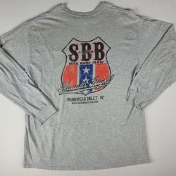 Suck Bang Blow LS Grey Shirt Murrells Inlet SC Motorcycle Bar Harley Men's XL