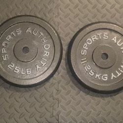 Sports Authority 25lb Set Of 4 Plates Like New