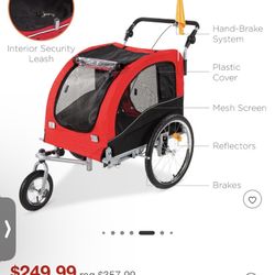 Best Choice Products 2-in-1 Dog Bike Trailer