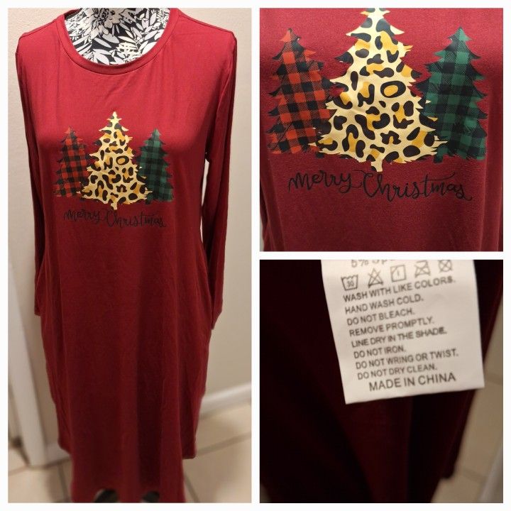 Womens Long Dress/Nightgown For Christmas