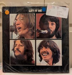 Vtg The Beatles Let It Be 12" Vinyl Capitol Records 1979 Reissue w/ Poster & Original Inner Sleeve