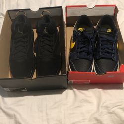 NEW Michigan Dunks & Jordan Lift Off Size 11