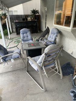 Fireplace And Chairs