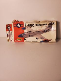 Vintage Lindberg F-80C Shooting Star 1/48 Model Kit Open Box Untested Parts Lot