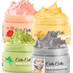 New! 4pk Clay Masks
