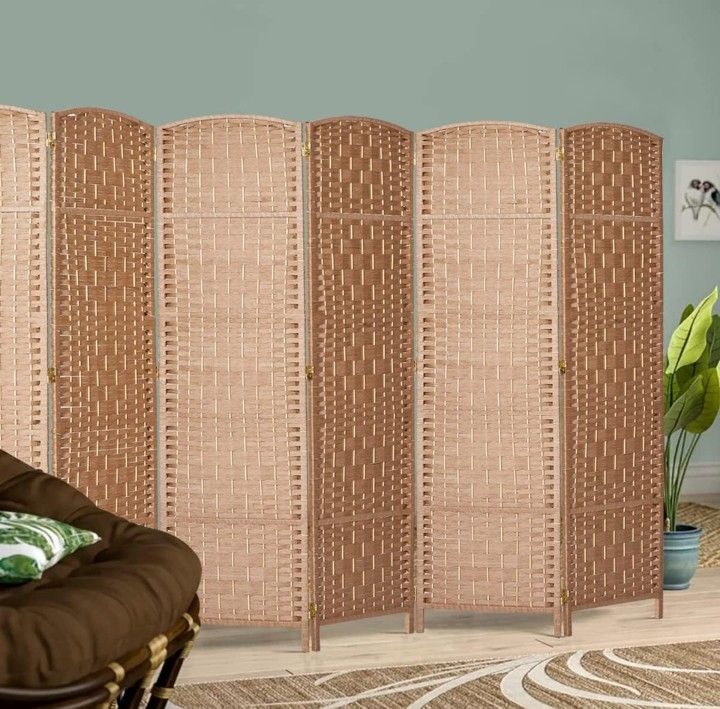 Room Divider Panels – Natural Woven Style (2 Panels)