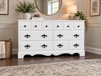 Refinished White Dresser – Beautiful Statement Piece