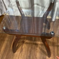 2 Glass End Tables 