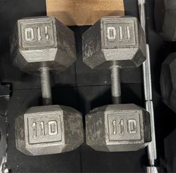 Set Of 110 Lb Dumbbells