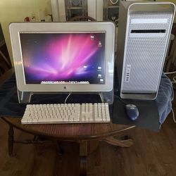 Mac Apple Titanium desktop Intel With Apple Monitor