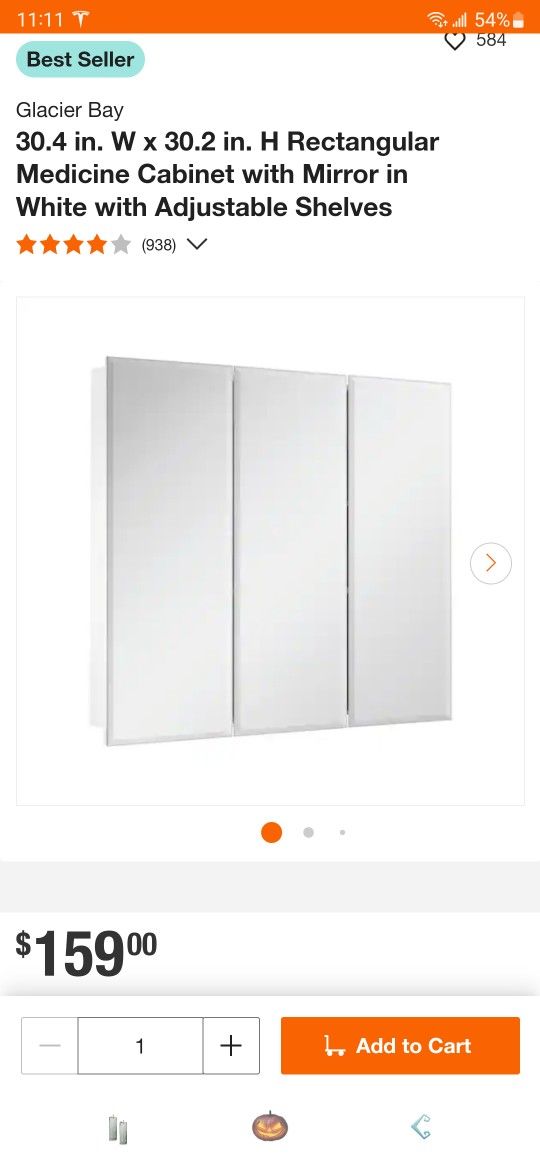 Glacier Bay
30.4 in. W x 30.2 in. H Rectangular Medicine Cabinet with Mirror