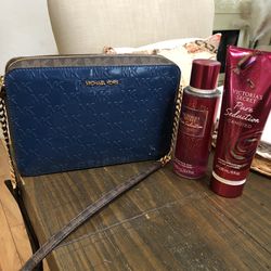 Michael Kors Crossbody Purse And Victoria Secret Set All New (price Is  Firm)