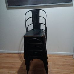 4 metal Chairs 