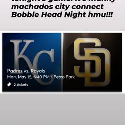 Padres Vs Royals Tonight May 15th