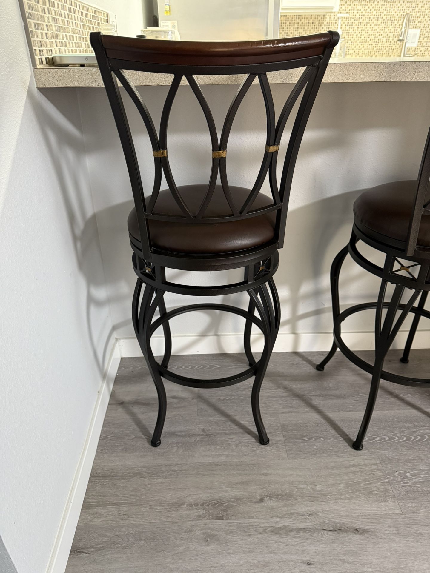 Bar Stool Two Brown w/black