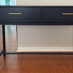 Classic Console Table With Drawers (navy Blue) 44"W x 15"D x 29.5"H  