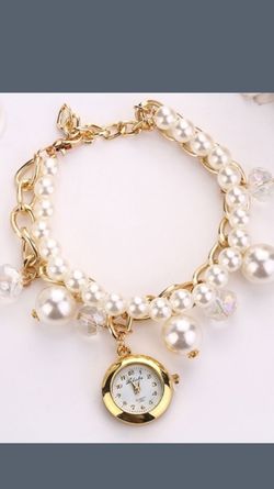 Pearl charm watch
