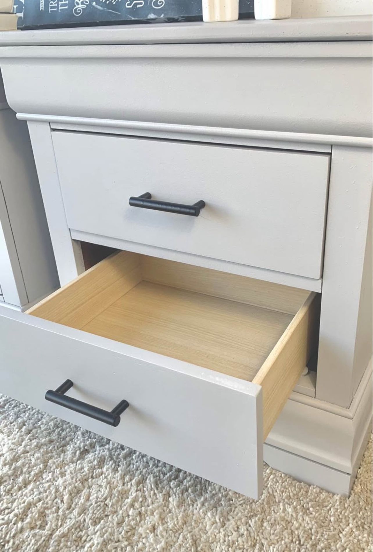 Modern Gray Nightstands Set