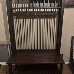 Coat Rack Hall Tree Bench