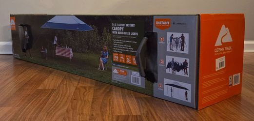Ozark Trail 14' x 14' Instant Lighted Canopy - Blue, Gray