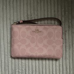 Coach Powder Pink Wristlet 