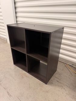 Dark Brown 4-Cube Storage Shelf